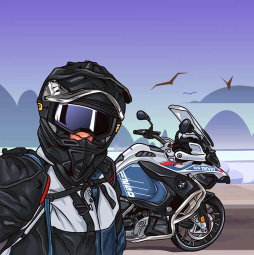 More than just motorcycles, I capture the speed and style of Ducatis in my cartoons. $100