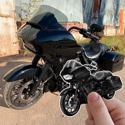 I create high quality, weatherproof stickers from your motorcycle pics. $95 - $200